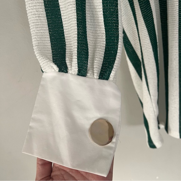 Zara green and white stripe dress - Picture 3 of 4